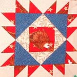 illinois quilt block with american eagle