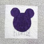 florida mickey mouse quilt block