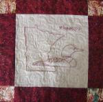 minnesota redwork quilt block