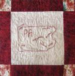 pennsylvania redwork quilt block